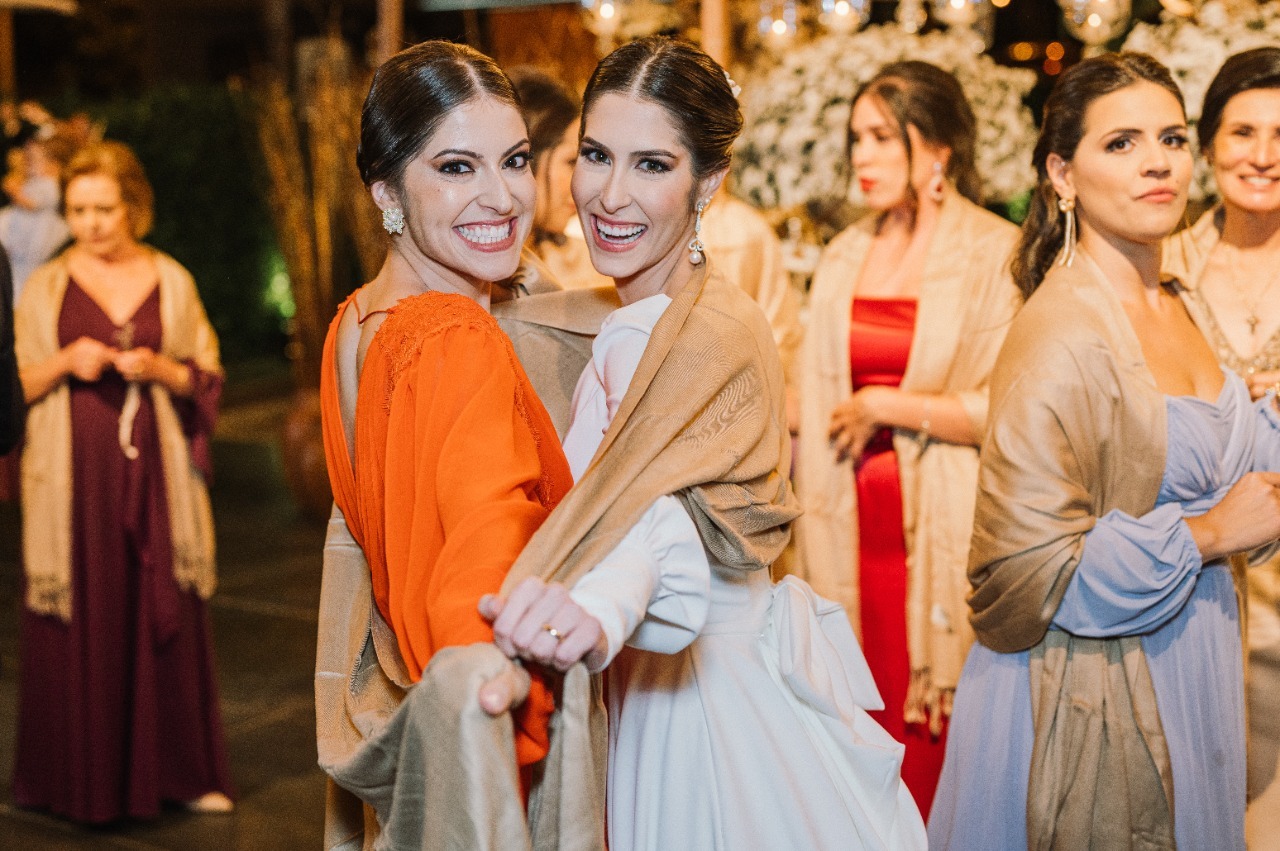 Pashminas em uso