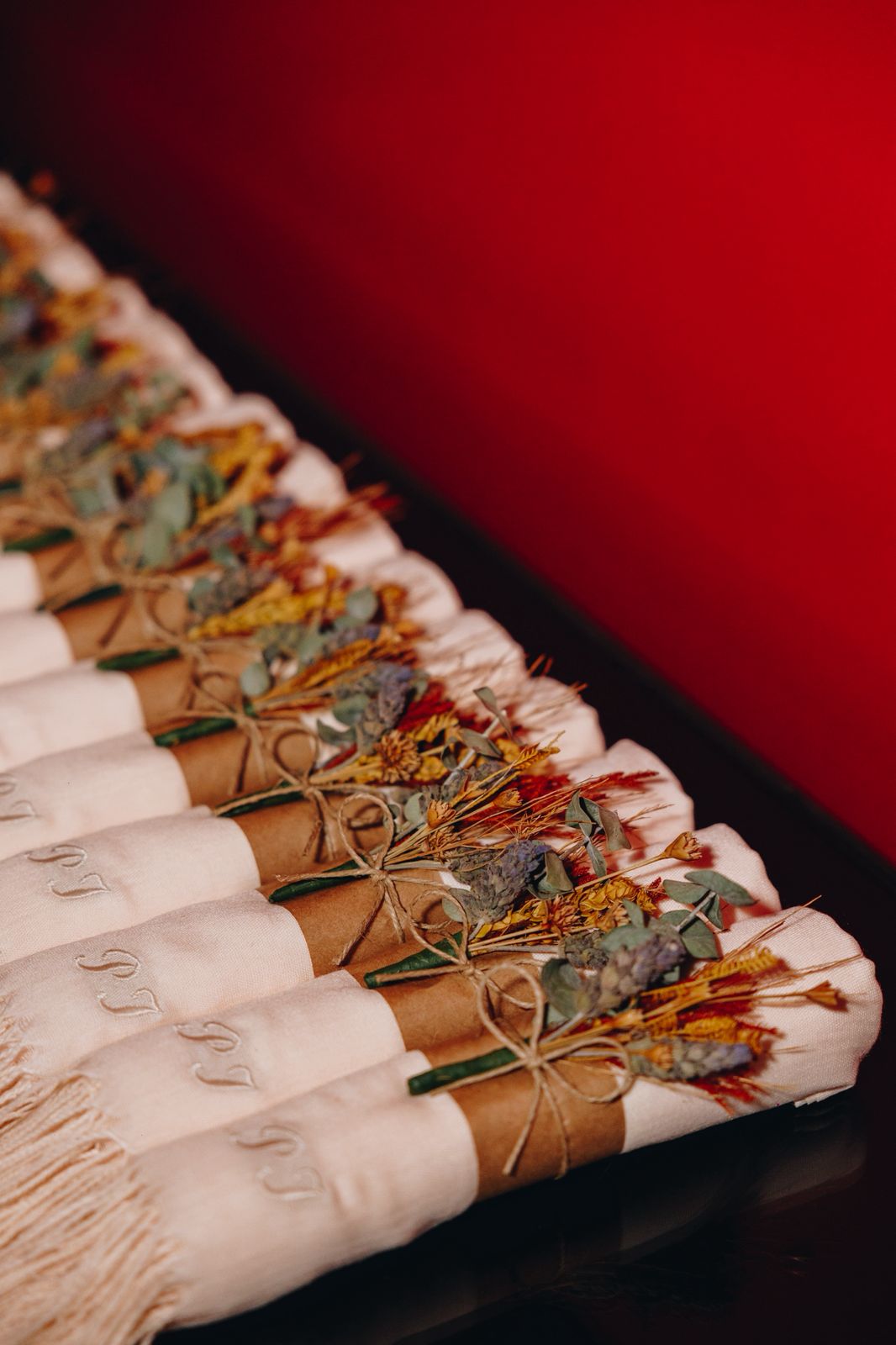 Pashminas com mini buquê